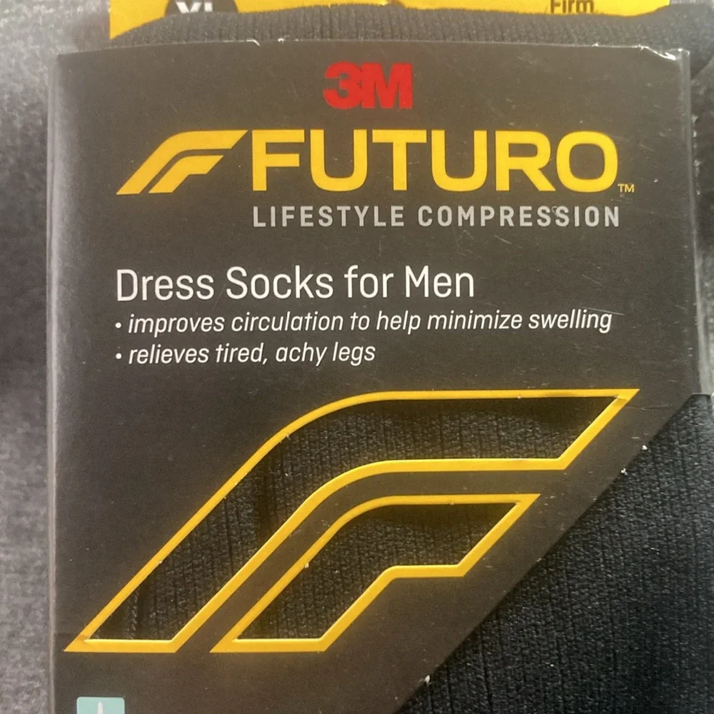 Futuro lifestyle compression dress socks for men black size XL